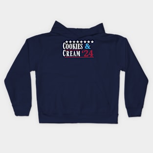 Cookies and Cream 2024 Funny Presidential Election Kids Hoodie